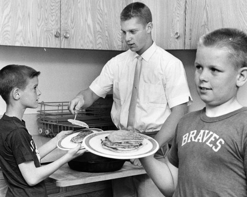 Pancakes flip at Mid-Valley "Y" breakfast