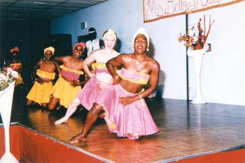 Dancers at Ms. Belize pageant