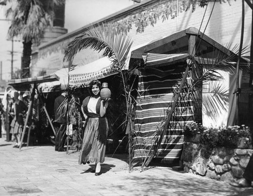 Mexican pottery sales girl, Olvera Street