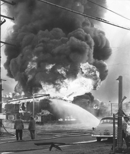 Blaze at the Rothschild Oil Co — Calisphere