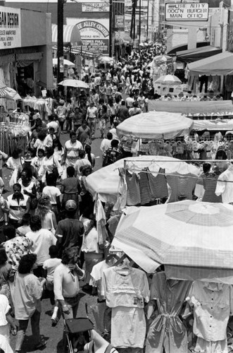 Shoppers in the Garment District