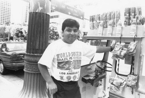 Snack vendor outside Central Library