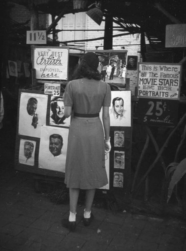 Movie star portraits on Olvera Street