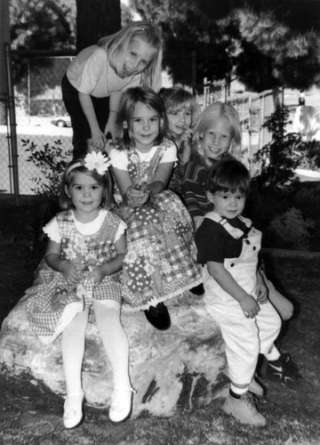 Children outside Trinity Lutheran Church