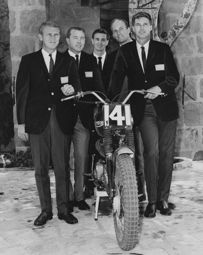 Actor Steve McQueen and United States motorcycle team to compete in International Six Day Trials