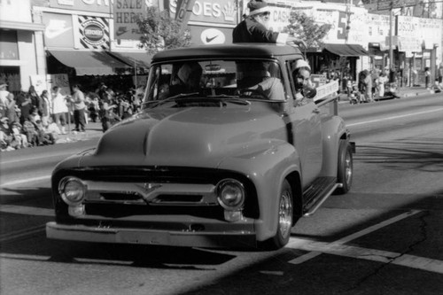 Old Ford truck with Santa Claus