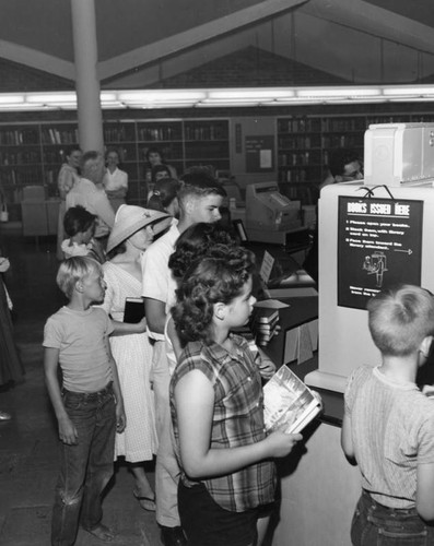 Checking books out, Canoga Park Branch, view 2