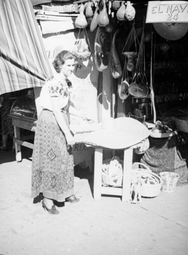 Woman at Olvera Street stand