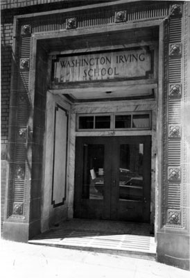 [Entrance to Washington Irving School]