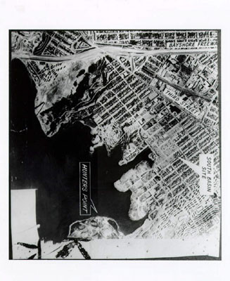 [Aerial view of Hunters Point]