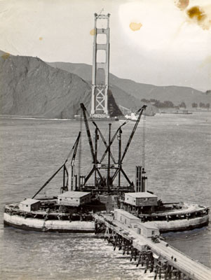 [Pier used during construction of the Golden Gate Bridge]