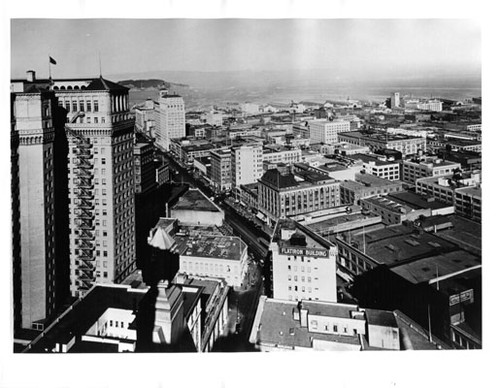 [View of downtown San Francisco and Yerba Buena Island]