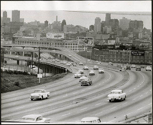 [Bayshore Freeway near Civic Center exit]