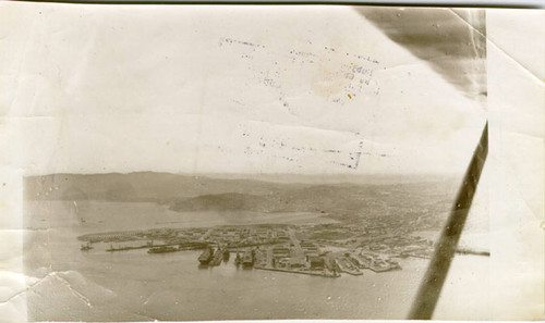 [Aerial view of Hunters Point Naval Shipyard]