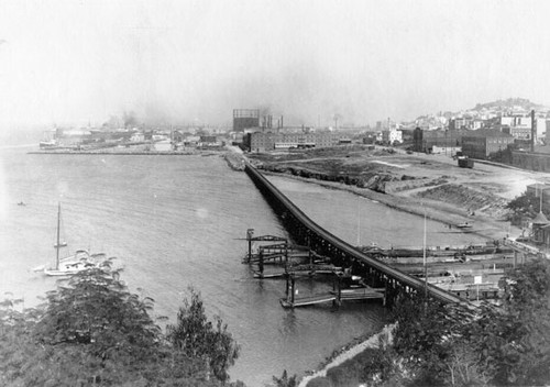 ["View of the existing cove at the end of Van Ness Avenue to be developed as an Aquatic Park"]