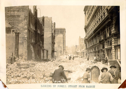 Looking up Powell Street from Market