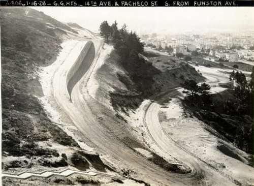 [Golden Gate Heights - 14th Avenue and Pacheco Street, south from Funston Avenue]