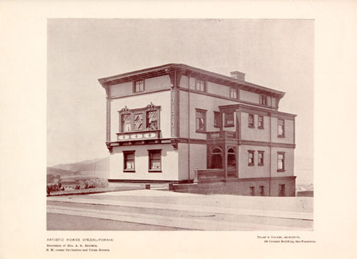 ARTISTIC HOMES OF CALIFORNIA: Residence of Mrs. A. R. Baldwin, N. W. corner Divisadero and Union Streets.