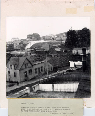 [Panorama of Glen Park looking south-west over Wilder Street to Glen Park School]