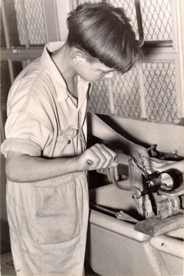 [Child in laundry room of the Juvenile Detention Home]