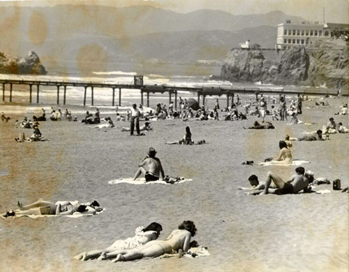 [Sunbathers at Ocean Beach]