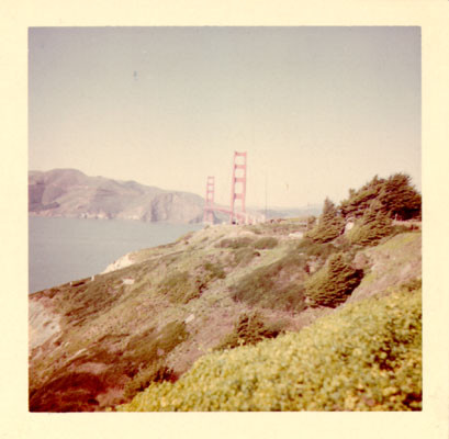 [View of the Golden Gate Bridge looking north from the San Francisco side of the bridge]