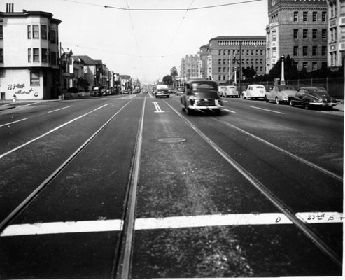 [Potrero Avenue at 23rd Street, looking north]