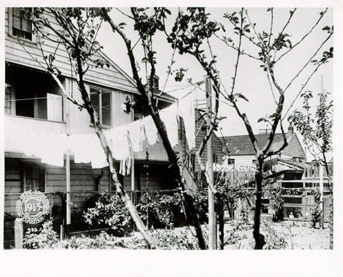 [Rear view of 3710 Baker St. and 3727 Baker Street, purchased by Pan Pacific International Exposition]