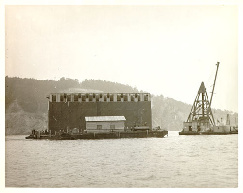 [Caisson used during construction of the San Francisco-Oakland Bay Bridge]