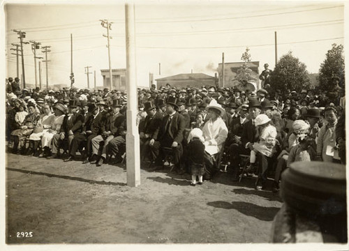 [Audience at Chinese Village ground breaking]