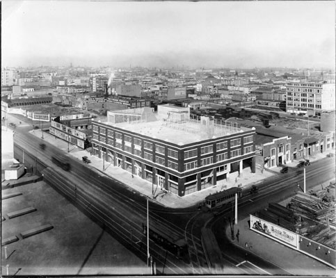 [Aerial view of Market Street]