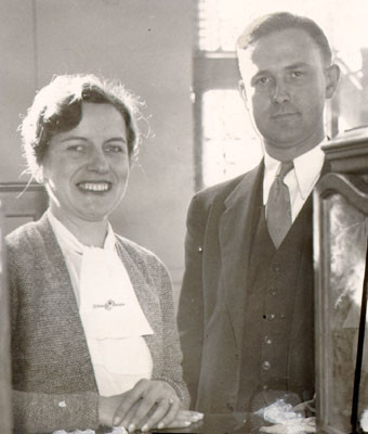 [Doris Young and J.O. Elmer Jr. of American Trust Company]