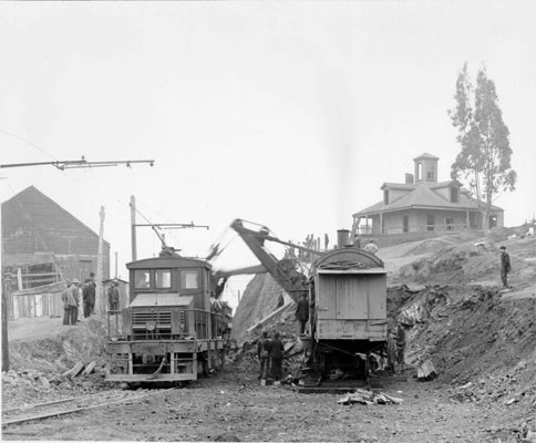 [Construction at Holladay and San Bruno in the Bernal Heights district]