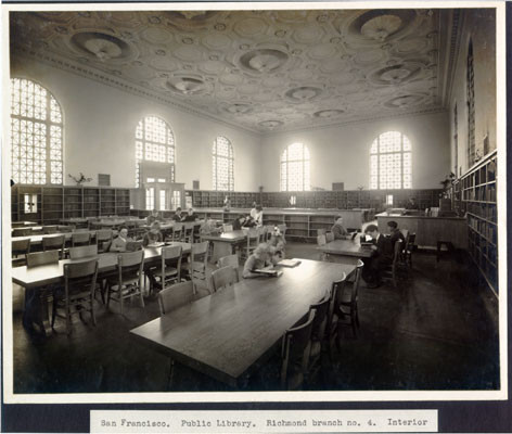 San Francisco. Public Library. Richmond branch no. 4. Interior.