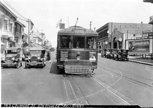 [Streetcar on Clement Street near 12th Avenue]