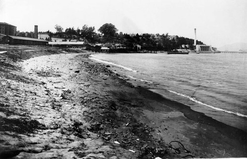 [Aquatic Park dedicated Jan. 22, 1939 with Fort Mason in background]