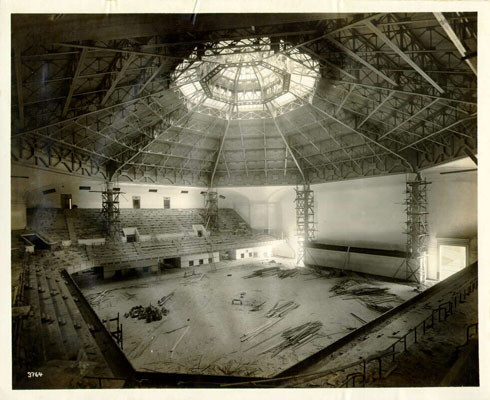 [Construction of San Francisco Civic Auditorium - interior]