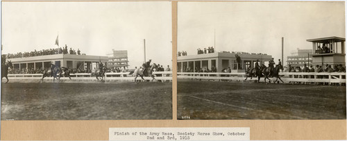 Finish of the Army Race, Society Horse Show, October 2nd and 3rd, 1915