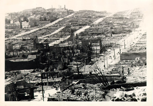 [View of the aftermath of the 1906 earthquake and fire]