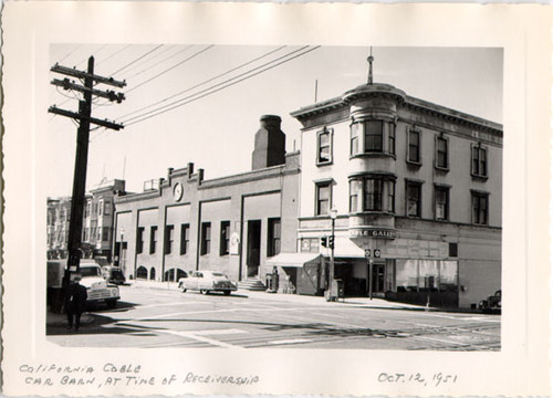 California Cable Car Barn, at time of receivership