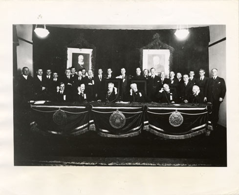 [Group photo of officials from the Pacific Telephone and Telegraph Company]
