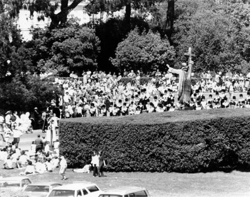 [Marching band in Golden Gate Park during Centennial celebration]