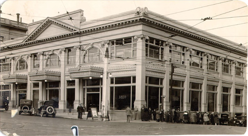 [Automobile dealership at Van Ness Avenue and Geary Street]