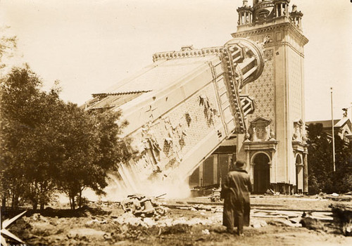 [Demolition of Italian Tower]