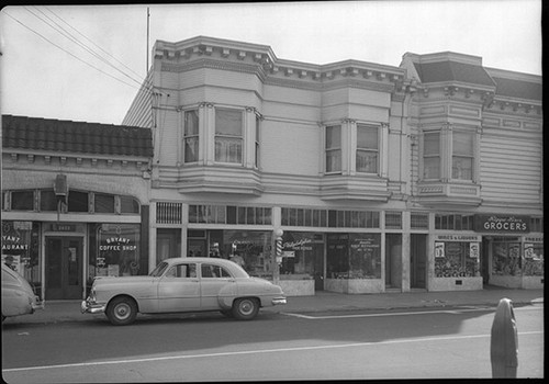 [2837-2841 24th Street, Bryant Coffee Shop, Grand Barber Shop, Philadelphia Shoe Repair, Rippe Bros. Grocers]