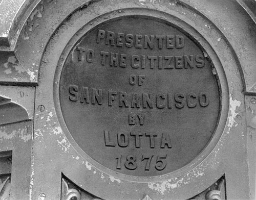 [Inscription on the side of Lotta's Fountain]