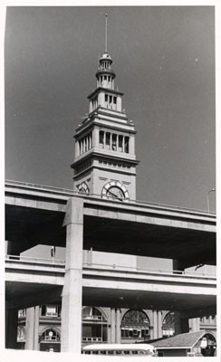 [Ferry Building and Embarcadero Freeway]