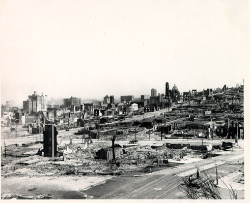 [View of the aftermath of the 1906 earthquake and fire]