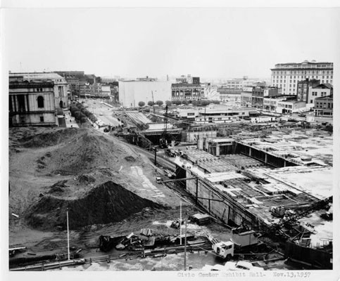 [Civic Center Exhibit Hall construction--Nov. 13, 1957]