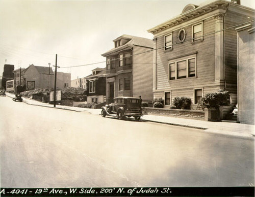 [West side of 19th Avenue, 200 feet north of Judah Street]